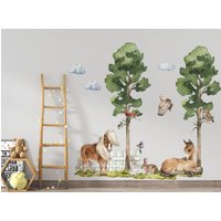 Bauernhof Tiere Kinderzimmer Aufkleber, Tier Dekor, Wandtattoo Pferd, Bauernhof, Landhaus Tiere von IgiBee