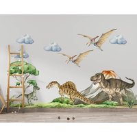 Dinosaurier Wand Aufkleber Set, Wandsticker Dinosaurier, Kinder Aufkleber, Dekoration Wandtattoo von IgiBee