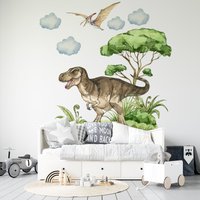 Dinosaurier Wandbild Set Groß, Aufkleber Im Jurassic Junge, Aufkleber, Wanddeko, Dekoration, Kinder Wanddeko von IgiBee