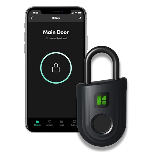 Igloohome Padlock Lite - Intelligentes Vorhängeschloss, Fingerabdruck, schwarz von igloohome