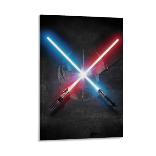 Igtefte Lichtschwerter-Poster, Leinwand, Kunst, Gemälde, Büro, Zuhause, Bar, ästhetische Wanddekoration, 20 x 30 cm Igtefte Lichtschwerter-Poster, Leinwand, Kunst, Gemälde, Büro, Zuhause, Bar, ästhetische Wanddekoration, 20 x 30 cm von Igtefte