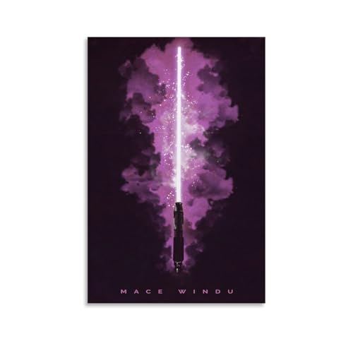 Igtefte Mace Windu Poster auf Leinwand, Kunst, Gemälde, Büro, Zuhause, Bar, ästhetische Wanddekoration, 60 x 90 cm Igtefte Mace Windu Poster auf Leinwand, Kunst, Gemälde, Büro, Zuhause, Bar, ästhetische Wanddekoration, 60 x 90 cm von Igtefte