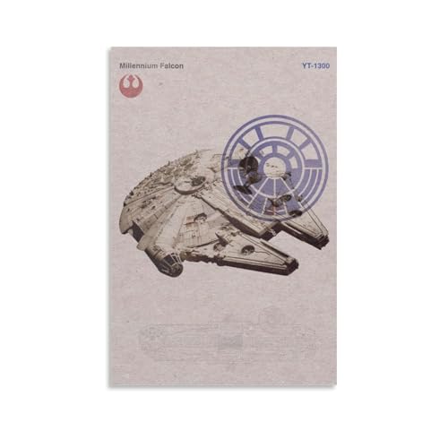 Igtefte Millenium Falcon YT-1300 Poster auf Leinwand, Kunst, Gemälde, Büro, Zuhause, Bar, ästhetische Wanddekoration, 60 x 90 cm von Igtefte