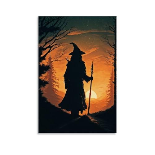 Igtefte Mystic Journey Poster auf Leinwand, Kunst, Gemälde, Büro, Zuhause, Bar, ästhetische Wanddekoration, 20 x 30 cm von Igtefte