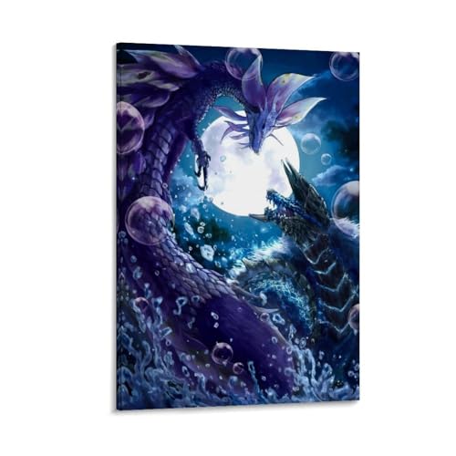Igtefte Poster auf Leinwand, Motiv: Monster Hunter World Game (1), Kunst, Malerei, Büro, Zuhause, Bar, ästhetische Wanddekoration, 30 x 45 cm von Igtefte