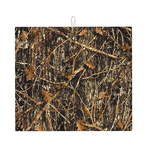Autumn Camoflauge Abtropfmatte, 40,6 x 45,7 cm, Mikrofaser, saugfähig, für Küchentheke von IguaTu