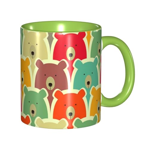 Bunte Bären-Tasse – Keramiktasse, tolle Geschenkidee oder perfekt für Küchen, Restaurants und Cafés, Kaffeetassen, Teetassen von IguaTu