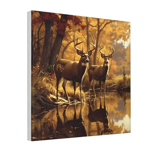 IguaTu Camouflage-Hirsch-Leinwand-Wanddekoration für Wohnzimmer, gerahmt, modernes Kunstwerk mit Holzrahmen, einfach aufzuhängen IguaTu Camouflage-Hirsch-Leinwand-Wanddekoration für Wohnzimmer, gerahmt, modernes Kunstwerk mit Holzrahmen, einfach aufzuhängen von IguaTu