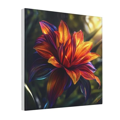 IguaTu Hawaiianische bunte Blume, Leinwand-Wanddekoration für Wohnzimmer, gerahmt, modernes Kunstwerk mit Holzrahmen, einfach aufzuhängen IguaTu Hawaiianische bunte Blume, Leinwand-Wanddekoration für Wohnzimmer, gerahmt, modernes Kunstwerk mit Holzrahmen, einfach aufzuhängen von IguaTu