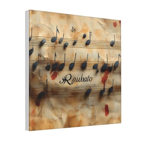 IguaTu Kunstdruck auf Leinwand, Motiv: Musiknoten, Wanddekoration für Wohnzimmer, gerahmt, modernes Kunstwerk mit Holzrahmen, einfach aufzuhängen IguaTu Kunstdruck auf Leinwand, Motiv: Musiknoten, Wanddekoration für Wohnzimmer, gerahmt, modernes Kunstwerk mit Holzrahmen, einfach aufzuhängen von IguaTu
