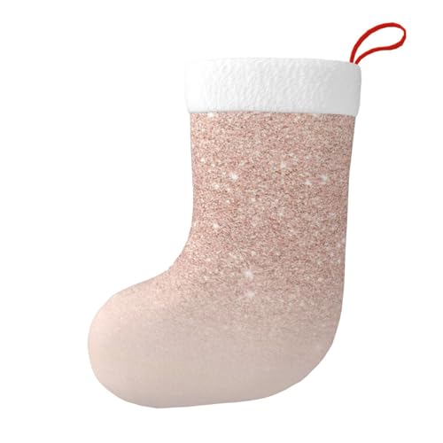 IguaTu Rose Gold Tapete Großer Weihnachtsstrumpf, Kamin Weihnachtsbaum Hängende Strumpf Zum Sammeln Süßigkeiten Schokolade Home Party Dekoration von IguaTu