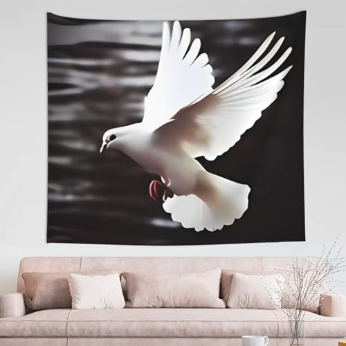 IguaTu Wandteppich mit fliegender Taube, 152,4 x 129,5 cm, Boho-Zimmer, ästhetischer Wandbehang für Schlafzimmer, Wohnheim oder Wohnzimmer von IguaTu
