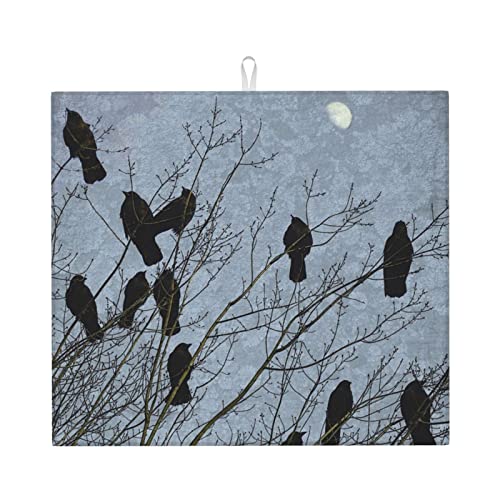 IguaTu Abtropfmatte aus Mikrofaser, saugfähig, für Küchentheke, 40,6 x 45,7 cm, Schwarz von IguaTu