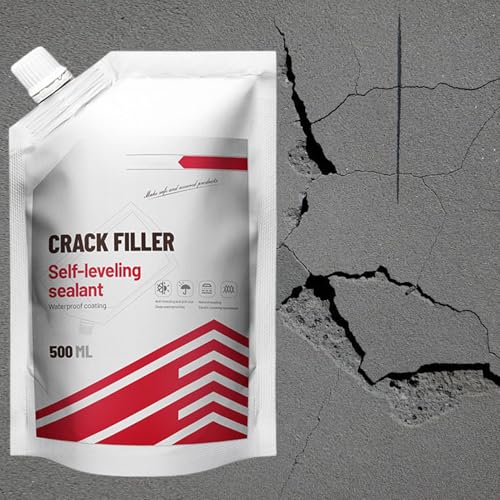 Beton Rissfüller, 500ml Asphalt Rissfüller Reparatur, Hochleistungsfähiger Klebstoff, Wasserdicht, Leckreparatur Dichtungsfarbe, Für Dächer, Einfahrten, Gehwege, Terrassen Beton Rissfüller, 500ml Asphalt Rissfüller Reparatur, Hochleistungsfähiger Klebstoff, Wasserdicht, Leckreparatur Dichtungsfarbe, Für Dächer, Einfahrten, Gehwege, Terrassen von Ihdjasg
