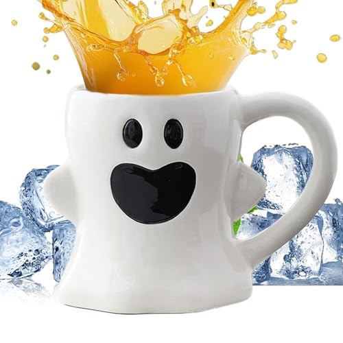 Ghost Face Becher, Halloween Kaffee Tasse, Geist Tasse 400Ml, Keramik Kaffeetasse Für Tee Küchenparty Erwachsene Kinder Getränke Herbst Cafe Urlaub von Ihdjasg