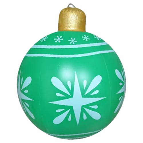 Ihdjasg Aufblasbare Weihnachtskugeln - Aufblasbarer Schmuck Für Draußen Im Freien,PVC Weihnachtsdekoration Kugeln Für Familien Fest | Für Garten Terrasse Und Familienfest von Ihdjasg