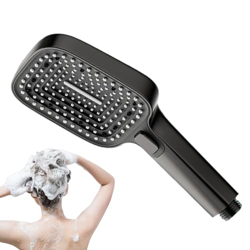 Ihdjasg Druckverstärkende Dusche | Handheld Duschkopf Quadratische Form Hochdruck | Verstopfungsfrei Badezimmer Zubehör Für Erwachsene Kinder Haustiere | Zuverlässige Nutzung Zuhause Wohnheim Wohnung von Ihdjasg