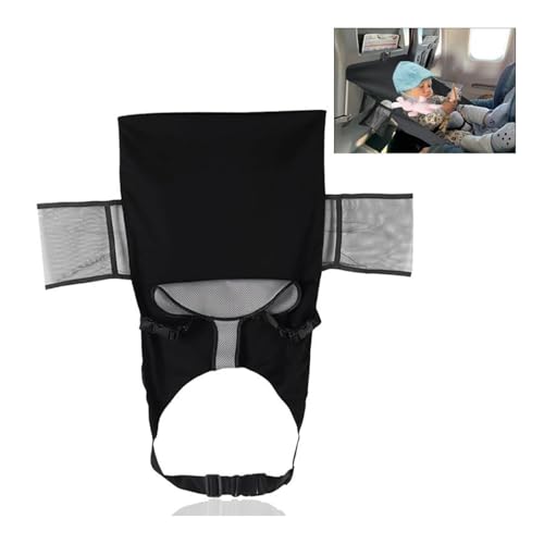 Ihdjasg Flugzeugbett Baby, Faltbar, Tragbarer, 74x42cm, Sitzverlängerung Flugzeug Kinder, Atmungsaktiv Hängematte Mit Fußstütze, Flugzeug Gadgets, Für Auto Reise Schlaf von Ihdjasg