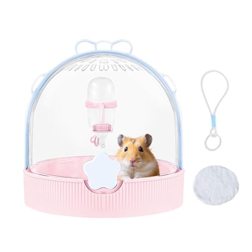 Ihdjasg Hamster Transportbox,Zwerghamster Reisekäfig Igel Transportbehälter | Tragbare Haustierbox mit Trinkflasche für Kaninchen Vogel Mäuse Gerbil Camping Roadtrip Urlaub Spaziergang Outdoor | Für Ihdjasg Hamster Transportbox,Zwerghamster Reisekäfig Igel Transportbehälter | Tragbare Haustierbox mit Trinkflasche für Kaninchen Vogel Mäuse Gerbil Camping Roadtrip Urlaub Spaziergang Outdoor | Für von Ihdjasg