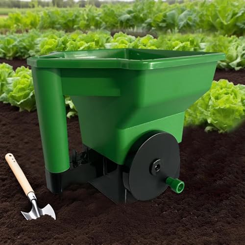 Ihdjasg Handstreuer, Düngerstreuer Rasen, Handkurbel Gartenausrüstung, Mühelose Verteilung Von Grassamen Und Rasendünger, Für Rasendünger Blumenbeet Frühling Herbst von Ihdjasg