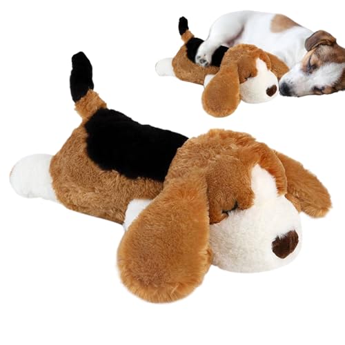 Ihdjasg Hund Herzschlag Spielzeug Für Welpen | Gefülltes Hundespielzeug | Weiches Trost Hilfsmittel Für Gesellschaft Beruhigung Stimulation Entspannung | Langeweile Linderung Zahnung Unterstützung von Ihdjasg