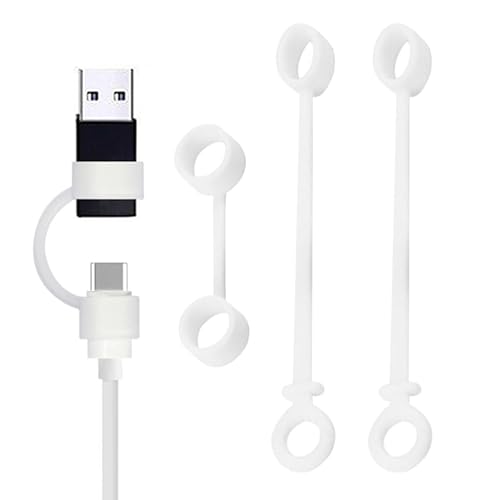 Ihdjasg Kabel Adapter Halterung - 4 Stück Ladeadapter-Halter | Verliergeschützte Silikone Kabeladapter Hülle für Reise Zuhause Auto Tasche Rucksack von Ihdjasg