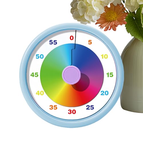 Ihdjasg Küchentimer,Lautloses Lernwerkzeug - Regenbogen Scheibe Klassenraum Visueller Timer - Für Schulklassenzimmer Küchen Schlafzimmer Bibliotheken Fitnessstudios Arbeiten Trainieren Lernen Kochen von Ihdjasg