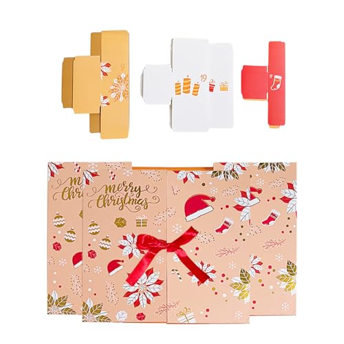 Ihdjasg Weihnachts-Countdown Leere Schachteln | 24-Tägige Elegante Dekoration | Weihnachts Countdown Box Befüllbar - Für Weihnachtsbonbons Schokolade Fondant Nugat Schmuck Kleines Spielzeug Ihdjasg Weihnachts-Countdown Leere Schachteln | 24-Tägige Elegante Dekoration | Weihnachts Countdown Box Befüllbar - Für Weihnachtsbonbons Schokolade Fondant Nugat Schmuck Kleines Spielzeug von Ihdjasg