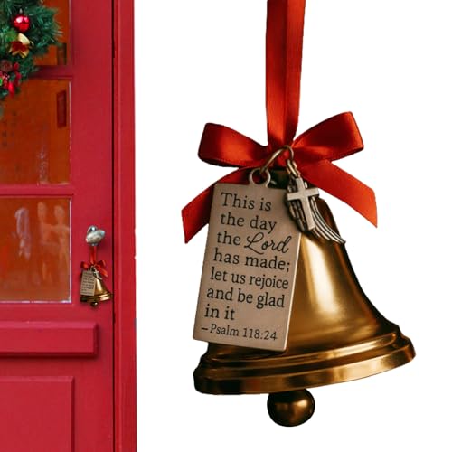 Ihdjasg Weihnachtsglocken,Bibel Glocken Schmuck Weihnachtsdeko Für Baum,Retro Religiöse Weihnachtsdekoration - für Bauernhaus Außenbereich Garten Schlafzimmer Kamin Fenster Wand Terrasse Hof von Ihdjasg
