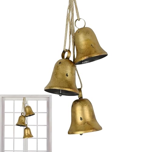 Ihdjasg Weihnachtsglocken Für Dekoration | Party Deko Rustikale Weihnachtsdekoration | Retro Glocken Weihnachtsbaumschmuck | Für Innenbereich Außenbereich Fenster Wand Garten Vordereingang Terrasse von Ihdjasg