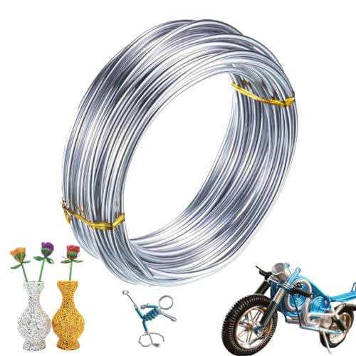 2 mm x 30 m Aluminiumdraht, Silber Basteldraht Draht zum Basteln für Kunsthandwerk Modeschmuck 2 mm x 30 m Aluminiumdraht, Silber Basteldraht Draht zum Basteln für Kunsthandwerk Modeschmuck von IheDovb