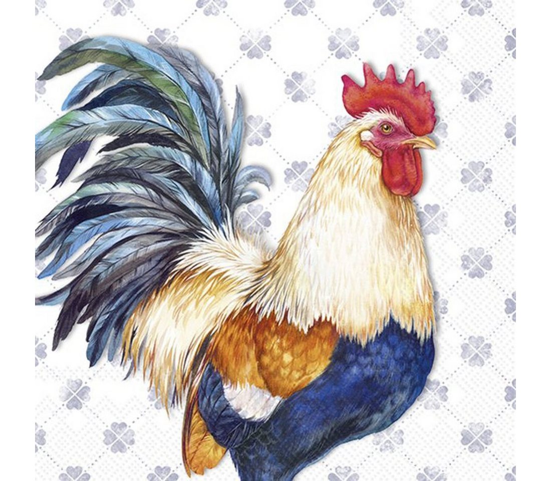 Ihr Ideal Home Range GmbH Papierserviette Lunch Servietten Albert Rooster Hahn 33x33 cm 20 Stück von Ihr Ideal Home Range GmbH