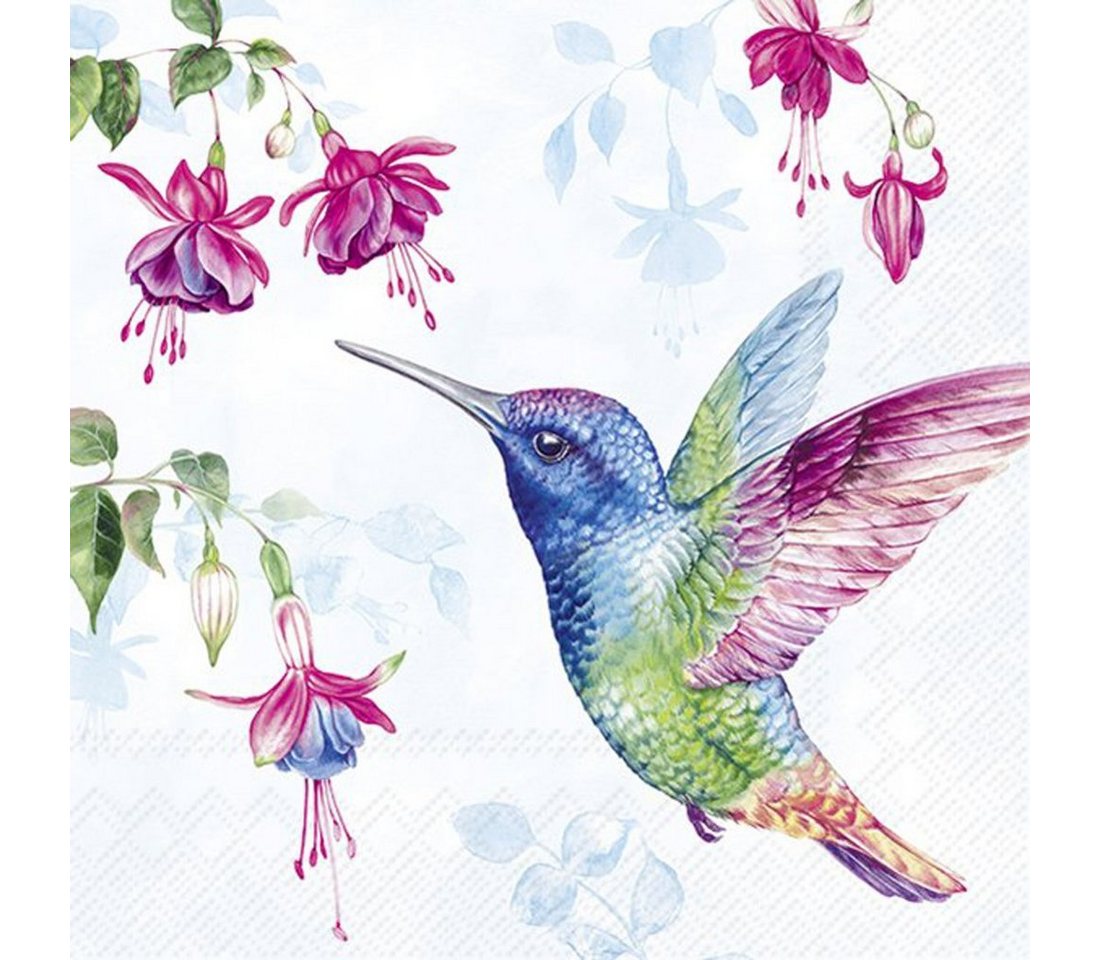 Ihr Ideal Home Range GmbH Papierserviette Lunch Servietten Hummingbird Kolibri 33x33 cm 20 Stück von Ihr Ideal Home Range GmbH