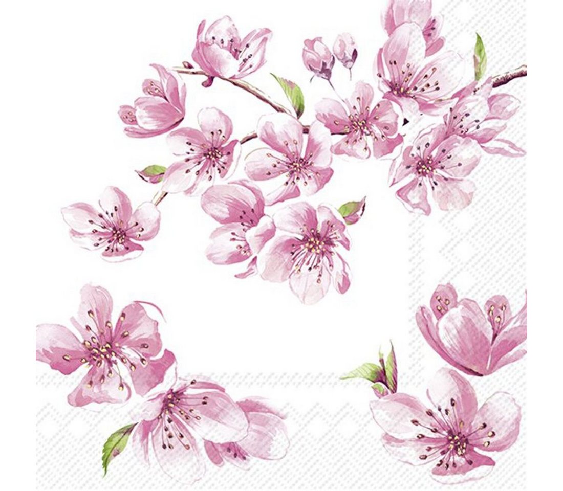 Ihr Ideal Home Range GmbH Papierserviette Lunch Servietten Sakura Kirschblüte 33x33 cm 20 Stück, (1 St) von Ihr Ideal Home Range GmbH