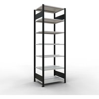 SCHULTE Aktenregal GF, doppelseitig, mit Mittelanschlägen, FL 150 kg, , schwarz, HxBxT 2.300 x 750 x 600 mm von SCHULTE