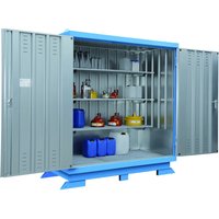 LaCont Sicherheitslagerhaus SLH 1 x 2, HxBxT 2385 x 2075 x 1075 mm, verzinkt, RAL 5015 himmelblau von LaCont