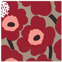 IHR Servietten 33x33cm Unikko red linen von Ihr