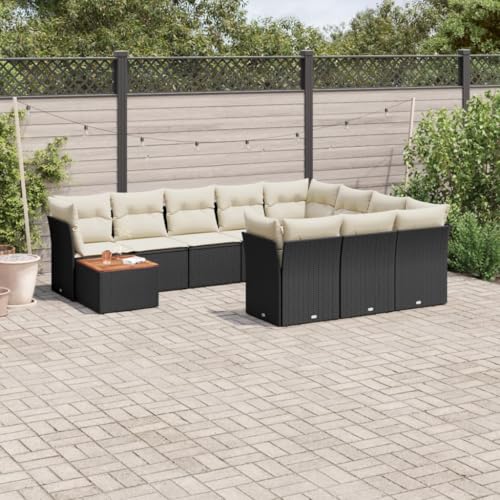 Iiaky 11-TLG. Garten-Sofagarnitur mit Kissen Garten LoungemöBel Set Lounge Sofa Outdoor Gartenlounge Outdoor Lounge Sofa Schwarz Poly Rattan // 3256175 Iiaky 11-TLG. Garten-Sofagarnitur mit Kissen Garten LoungemöBel Set Lounge Sofa Outdoor Gartenlounge Outdoor Lounge Sofa Schwarz Poly Rattan // 3256175 von Iiaky