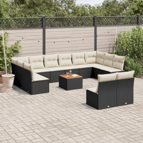 Iiaky 13-TLG. Garten-Sofagarnitur mit Kissen Garten LoungemöBel Set Lounge Sofa Outdoor Gartenlounge Outdoor Lounge Sofa Schwarz Poly Rattan // 3256224 Iiaky 13-TLG. Garten-Sofagarnitur mit Kissen Garten LoungemöBel Set Lounge Sofa Outdoor Gartenlounge Outdoor Lounge Sofa Schwarz Poly Rattan // 3256224 von Iiaky