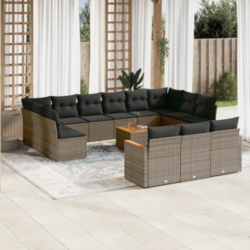 Iiaky 14-TLG. Garten-Sofagarnitur mit Kissen GartenmöBel Set Lounge Sofa Outdoor Gartenlounge Outdoor Grau Poly Rattan // 3226466 Iiaky 14-TLG. Garten-Sofagarnitur mit Kissen GartenmöBel Set Lounge Sofa Outdoor Gartenlounge Outdoor Grau Poly Rattan // 3226466 von Iiaky