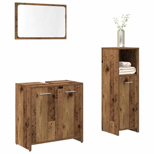 Iiaky 3-TLG. Badmöbel-Set Badezimmer MöBel Set Badinstallationen BadezimmermöBel Set Altholz-Optik Holzwerkstoff Iiaky 3-TLG. Badmöbel-Set Badezimmer MöBel Set Badinstallationen BadezimmermöBel Set Altholz-Optik Holzwerkstoff von Iiaky