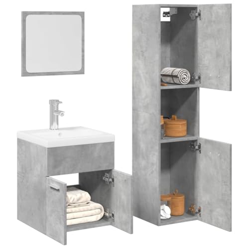 Iiaky 3-TLG. Badmöbel-Set BadezimmermöBel Bathroom Furniture Badezimmer MöBel Set BadmöBel Sets Betongrau Holzwerkstoff // 3324867 Iiaky 3-TLG. Badmöbel-Set BadezimmermöBel Bathroom Furniture Badezimmer MöBel Set BadmöBel Sets Betongrau Holzwerkstoff // 3324867 von Iiaky