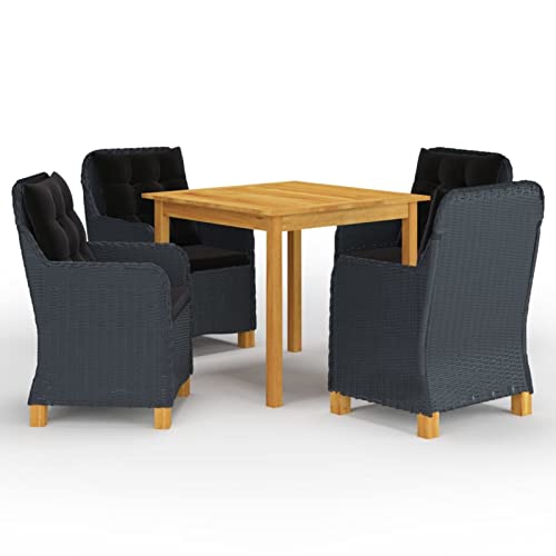Iiaky 5-TLG. Garten-Essgruppe Garden Furniture GartenmöBel Set Gartentisch Mit StüHlen Essgruppe Outdoor Dunkelgrau // 3067758 Iiaky 5-TLG. Garten-Essgruppe Garden Furniture GartenmöBel Set Gartentisch Mit StüHlen Essgruppe Outdoor Dunkelgrau // 3067758 von Iiaky
