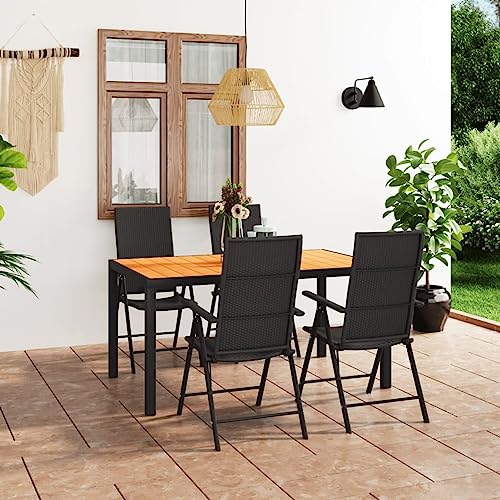 Iiaky 5-TLG. Garten-Essgruppe GartenmöBel Set Outdoor Furniture Garten Essgruppe Gartentisch Mit StüHlen Set Schwarz und Braun 3060054 Iiaky 5-TLG. Garten-Essgruppe GartenmöBel Set Outdoor Furniture Garten Essgruppe Gartentisch Mit StüHlen Set Schwarz und Braun 3060054 von Iiaky