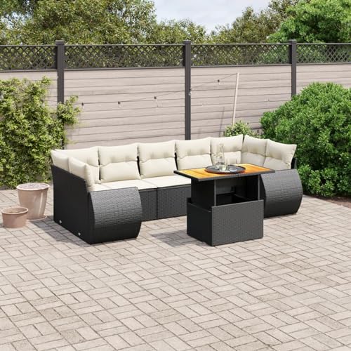 Iiaky 8-TLG. Garten-Sofagarnitur mit Kissen Lounge Sofa Outdoor GartenmöBel Set Sitzgruppe Outdoor Schwarz Poly Rattan // 3272106 Iiaky 8-TLG. Garten-Sofagarnitur mit Kissen Lounge Sofa Outdoor GartenmöBel Set Sitzgruppe Outdoor Schwarz Poly Rattan // 3272106 von Iiaky