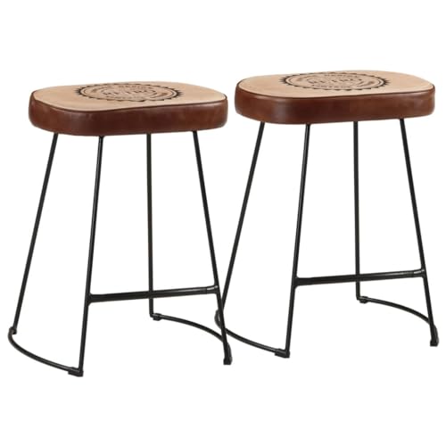 Iiaky Barhocker 2 STK. Barhocker Outdoor Bistrotisch Hocker Barhocker Set Dunkelbraun 40x29,5x53 cm // 358929 von Iiaky