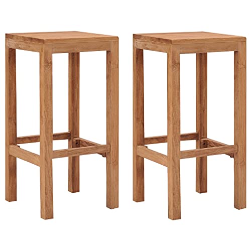 Iiaky Barhocker 2 STK. Massivholz Teak Barstuhl 2er Set Tresenhocker Moderner Iiaky Barhocker 2 STK. Massivholz Teak Barstuhl 2er Set Tresenhocker Moderner von Iiaky
