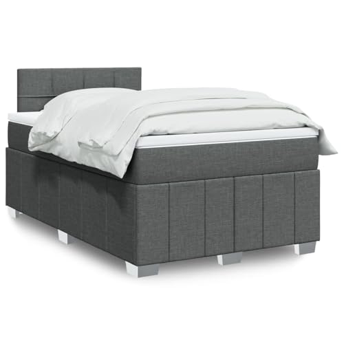 Iiaky Boxspringbett mit Matratze Betten Mit Matratze Schlafzimmer Bett Boxspringbett Mit Matratze Dunkelgrau 120x190 cm Stoff // 3287008 von Iiaky