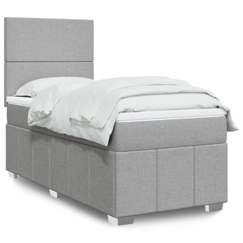 Iiaky Boxspringbett mit Matratze Betten Mit Matratze Schlafzimmer Bett Boxspringbett Mit Matratze Hellgrau 100x200 cm Stoff // 3291572 Iiaky Boxspringbett mit Matratze Betten Mit Matratze Schlafzimmer Bett Boxspringbett Mit Matratze Hellgrau 100x200 cm Stoff // 3291572 von Iiaky