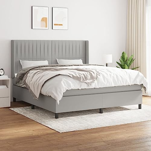 Iiaky Boxspringbett mit Matratze Betten Mit Matratze Schlafzimmer Bett Boxspringbett Mit Matratze Hellgrau 160x200 cm Stoff // 3131601 Iiaky Boxspringbett mit Matratze Betten Mit Matratze Schlafzimmer Bett Boxspringbett Mit Matratze Hellgrau 160x200 cm Stoff // 3131601 von Iiaky
